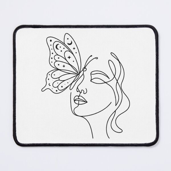 Item preview, Minimalist Butterfly Face Line Art designed and sold by krish-prints.