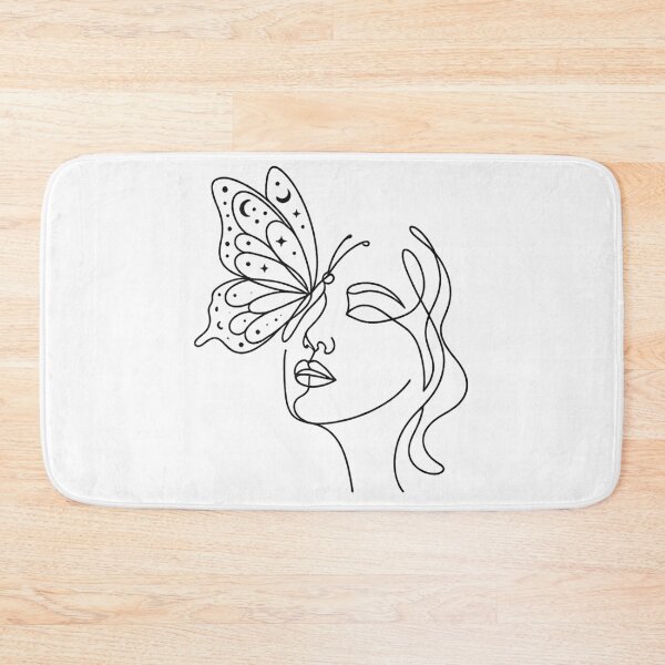 Item preview, Minimalist Butterfly Face Line Art designed and sold by krish-prints.
