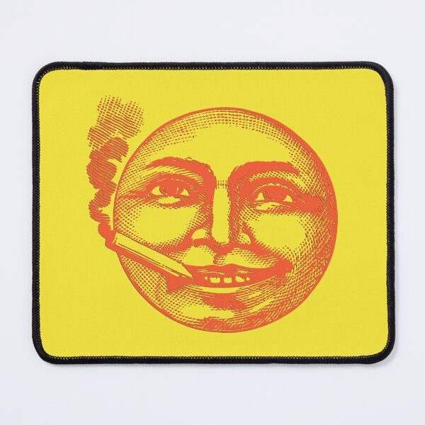Item preview, Weird Vintage Smoking Smiling Face Orange Yellow designed and sold by TackyTime.
