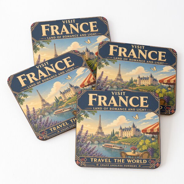 Item preview, France Vintage Travel Poster Art designed and sold by amithc.