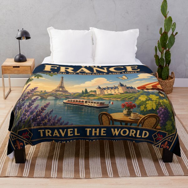 Item preview, France Vintage Travel Poster Art designed and sold by amithc.
