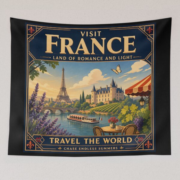 Item preview, France Vintage Travel Poster Art designed and sold by amithc.
