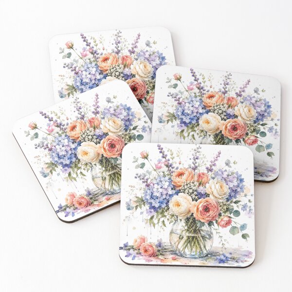 Item preview, Pastel Floral Bouquet Watercolor Art designed and sold by PetalGarden.