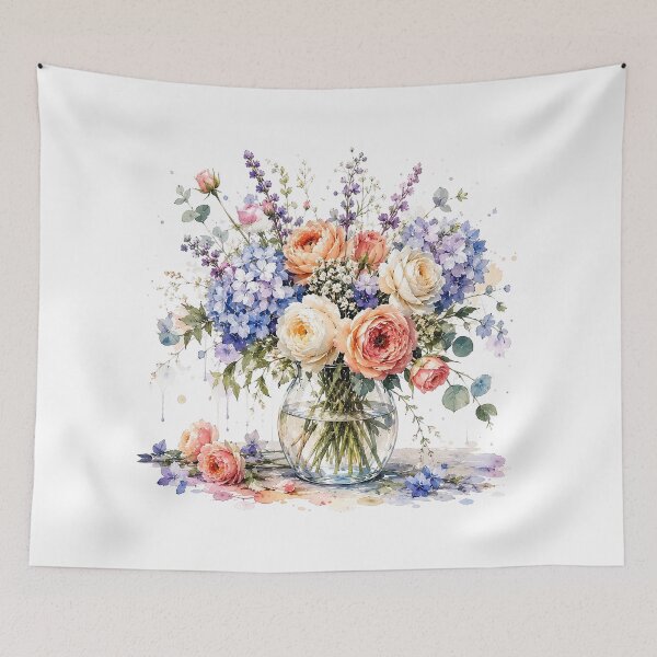 Item preview, Pastel Floral Bouquet Watercolor Art designed and sold by PetalGarden.