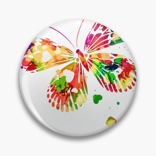 Artikelvorschau, Leuchtender Regenbogen-Aquarell-Schmetterling – Bunte Herz-Spritzerkunst entworfen und verkauft von TheSquirla.