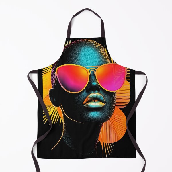 Item preview, Neon Afro Futuristic Portrait with Vibrant Sunglasses designed and sold by Stotee.