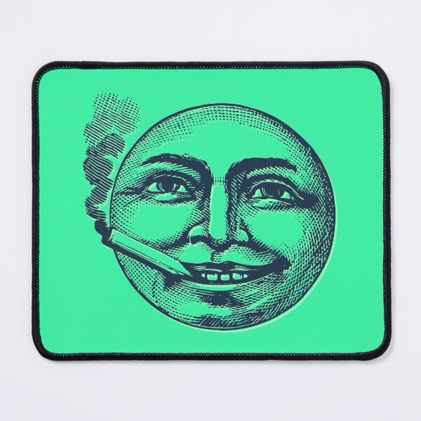 Item preview, Random Vintage Smoking Smiling Face Blue Turquoise designed and sold by TackyTime.