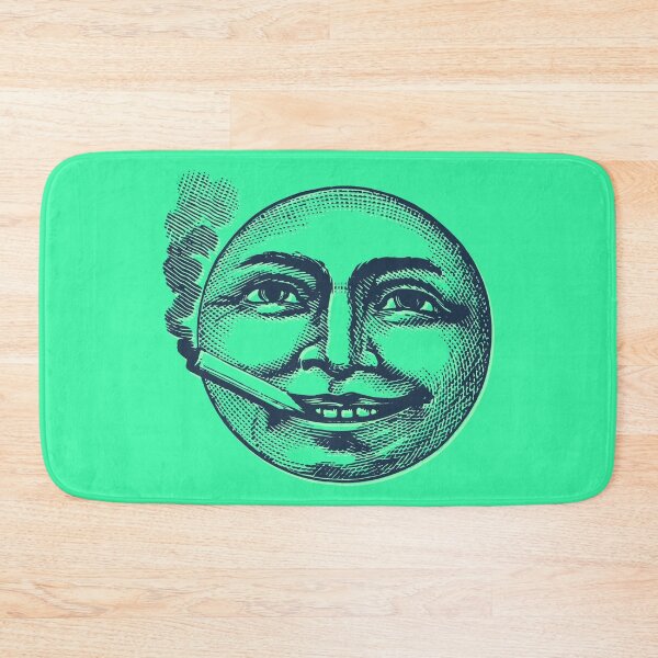 Item preview, Random Vintage Smoking Smiling Face Blue Turquoise designed and sold by TackyTime.