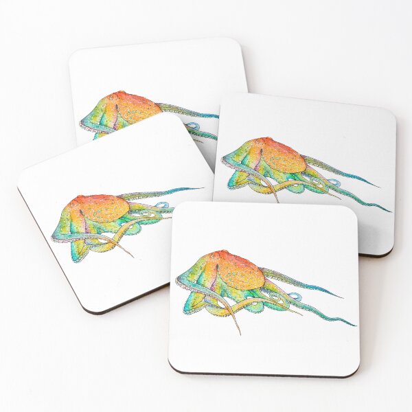 Item preview,  Vibrant watercolour rainbow Octopus designed and sold by Moana Matron Designs.