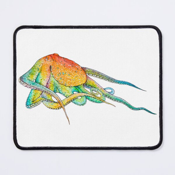 Item preview, Vibrant watercolour rainbow Octopus designed and sold by Moana Matron Designs.