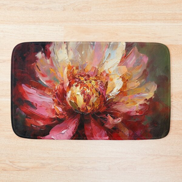 Artikelvorschau, Digitales Ölgemälde im impressionistischen Stil mit magenta-rosa Blumenmuster entworfen und verkauft von DEC02.