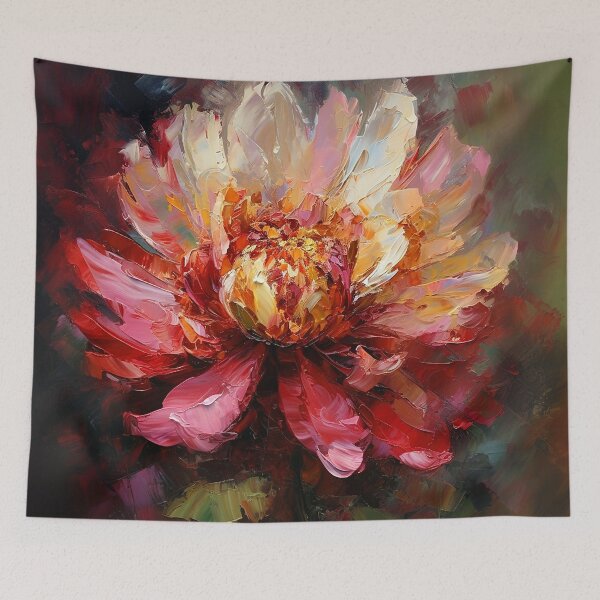 Item preview, Impressionism-Style Magenta-Pink Floral Digital Oil Painting designed and sold by DEC02.