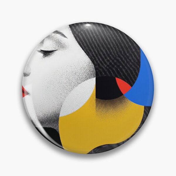 Item preview, Abstract Female Profile with Geometric Color Shapes designed and sold by Stotee.