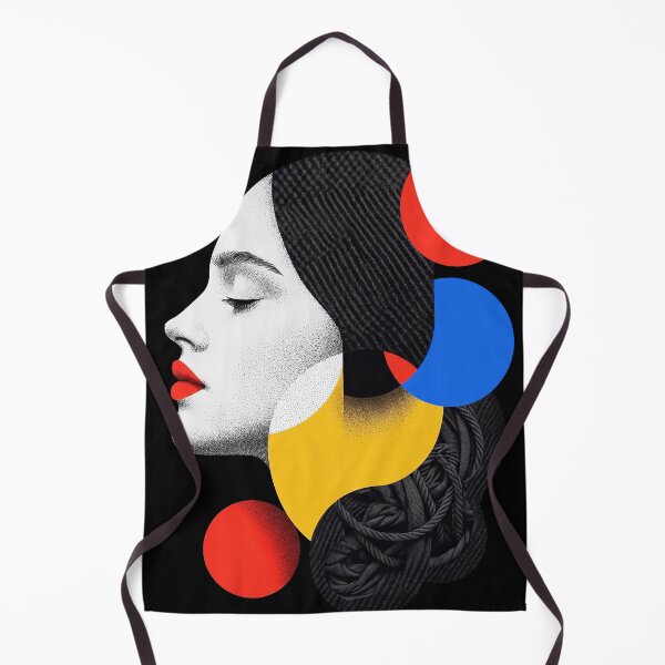 Item preview, Abstract Female Profile with Geometric Color Shapes designed and sold by Stotee.