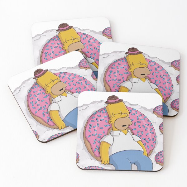 Item preview, Homer Simpson Sleeping in Donut Heaven Cartoon designed and sold by DohLab.