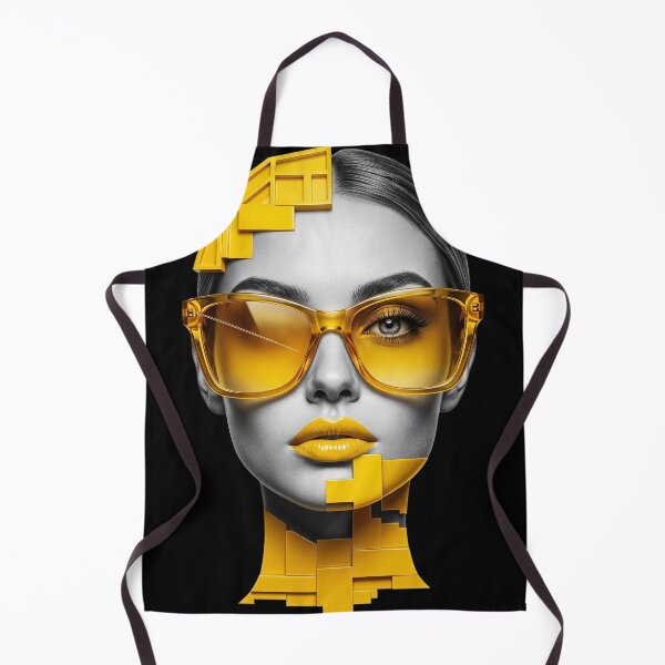 Artikelvorschau, Goldenes Modeporträt mit futuristischer Brille entworfen und verkauft von Stotee.