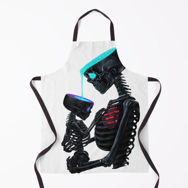 Item preview, Skeleton Brain Heart Neon Dark Art Poster designed and sold by riki2365.