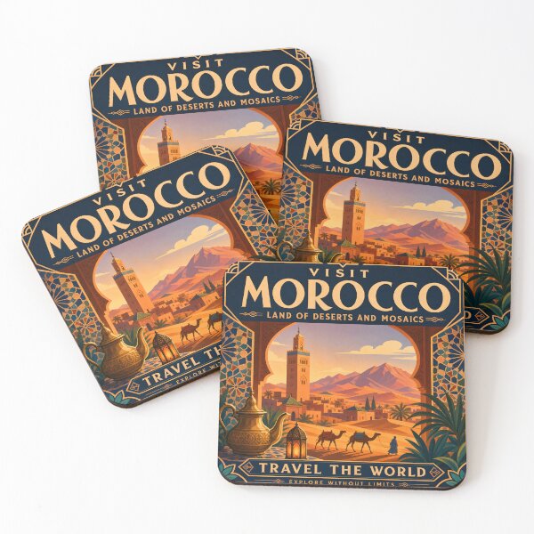 Item preview, Morocco Vintage Travel Poster Art designed and sold by amithc.