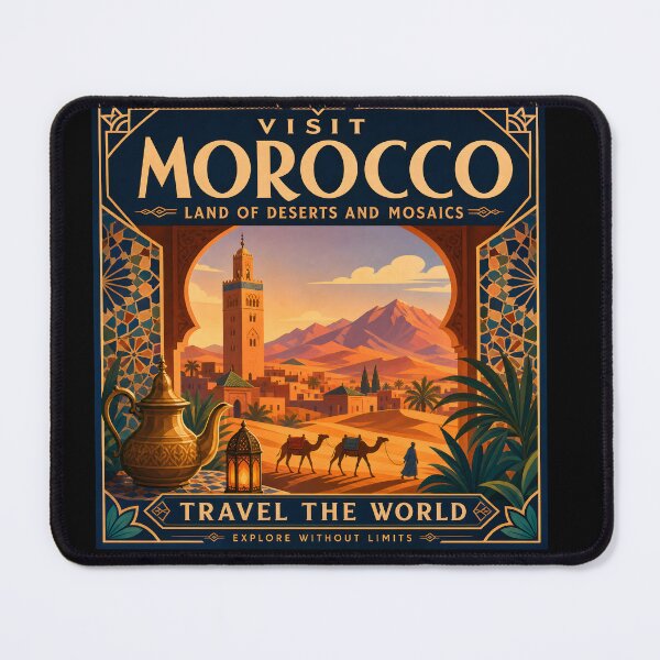 Item preview, Morocco Vintage Travel Poster Art designed and sold by amithc.