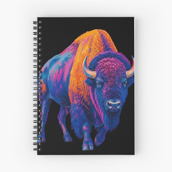 Item preview, Electric Bison Poster — Retro Painted Brushstroke Texture, Seamless Design designed and sold by Jandedan.