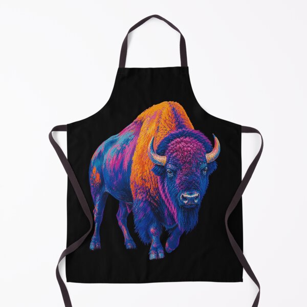 Item preview, Electric Bison Poster — Retro Painted Brushstroke Texture, Seamless Design designed and sold by Jandedan.