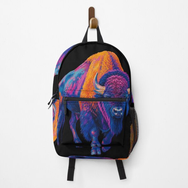 Item preview, Electric Bison Poster — Retro Painted Brushstroke Texture, Seamless Design designed and sold by Jandedan.