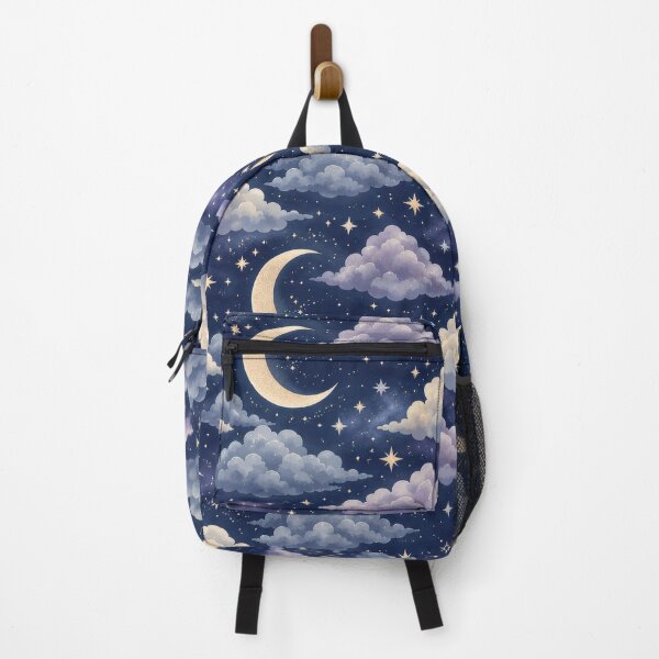 Item preview, Dreamy Midnight Moon And Cloud Pattern designed and sold by ArtComixHaven.
