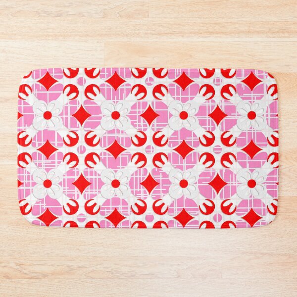 Item preview, Mid Century Modern Retro Geometrical Abstract Pink Pattern designed and sold by Clara Fruggeri.