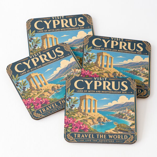 Item preview, Cyprus Vintage Travel Poster Print designed and sold by amithc.