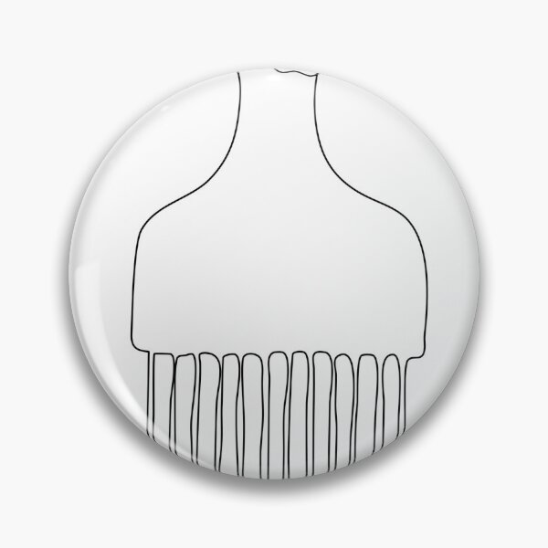 Item preview, Afro pick line art designed and sold by Gylostrations.