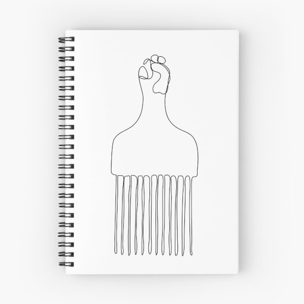 Item preview, Afro pick line art designed and sold by Gylostrations.