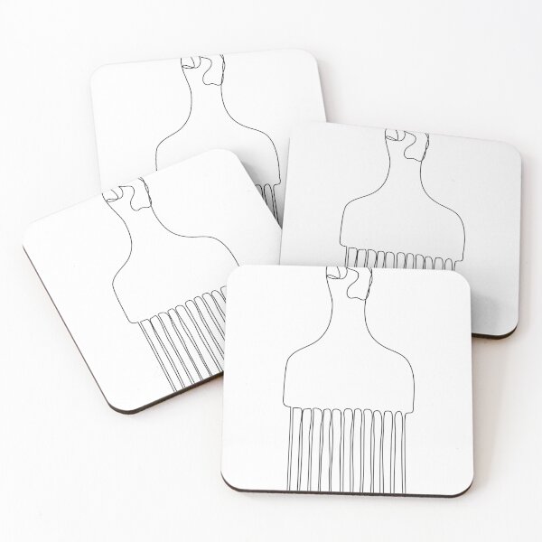 Item preview, Afro pick line art designed and sold by Gylostrations.