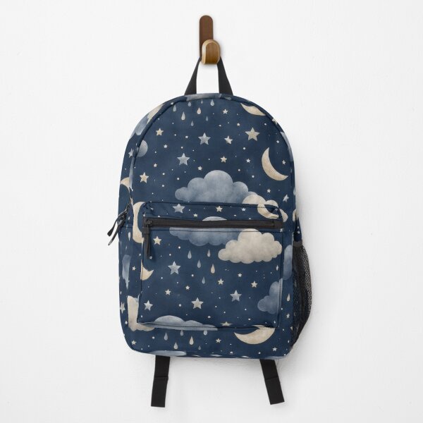 Item preview, Sleepy Rain Clouds And Moon Night Pattern designed and sold by ArtComixHaven.
