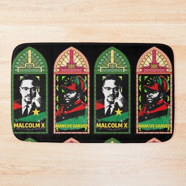 Item preview, Malcolm X and Marcus Garvey Pan African stained glass art | Black History designed and sold by Youngkev-arts.