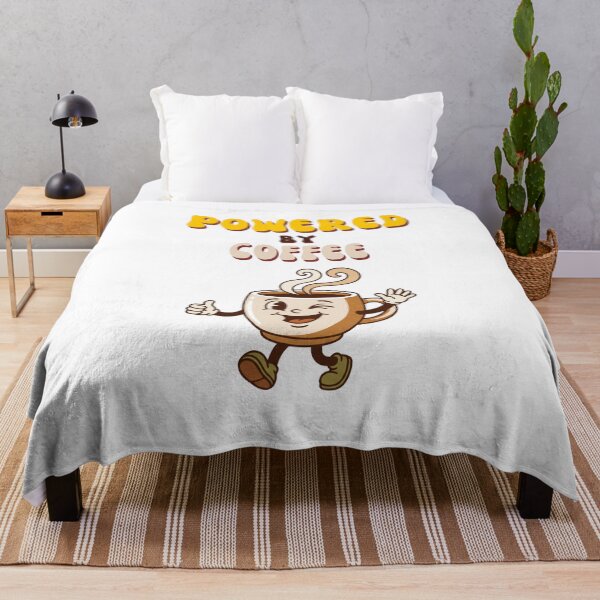 Item preview, Powered By Coffee - Retro Coffee Mug Character Art designed and sold by InfiniteOrbit.