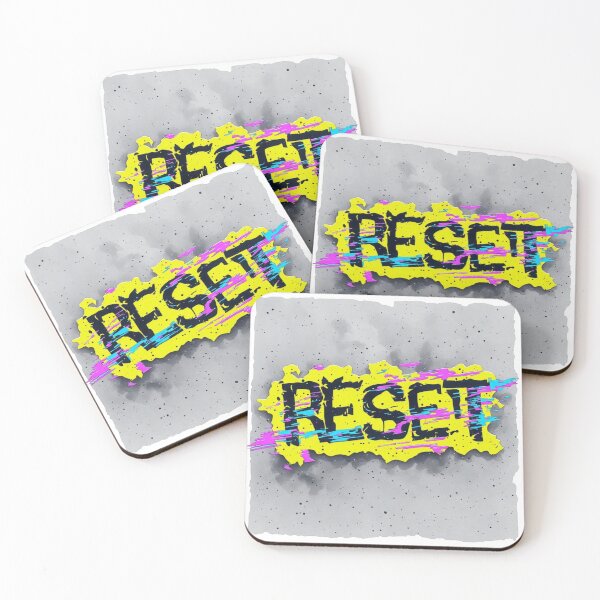 Item preview, Neon Yellow RESET Vaporwave Street Art designed and sold by dcohea.