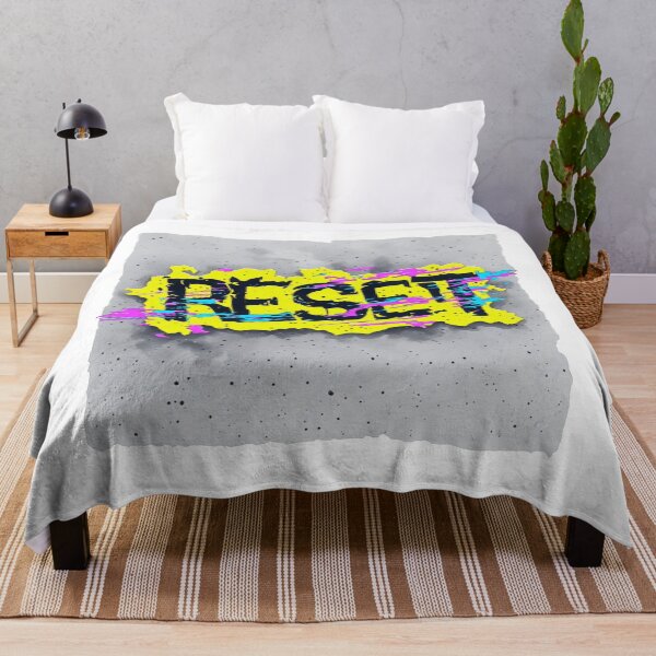 Item preview, Neon Yellow RESET Vaporwave Street Art designed and sold by dcohea.
