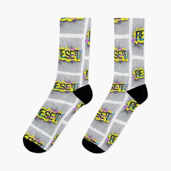 Item preview, Neon Yellow RESET Vaporwave Street Art designed and sold by dcohea.