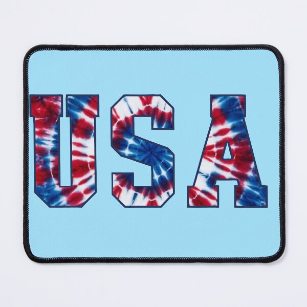 Item preview, USA Tie Dye Patriotic Retro Lettering Design, Red White Blue American Style Graphic designed and sold by donwillisjrart.