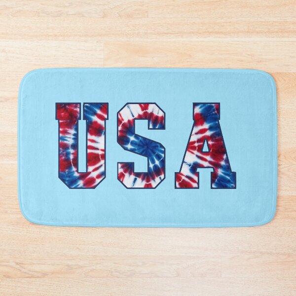 Item preview, USA Tie Dye Patriotic Retro Lettering Design, Red White Blue American Style Graphic designed and sold by donwillisjrart.