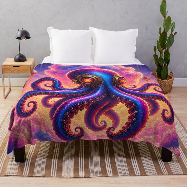 Item preview, Pink octopus in the sky designed and sold by Elisa Miller.