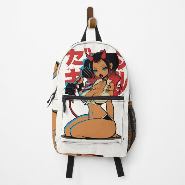 Item preview, Fitness Devil Girl Pinup cartoon demon girl designed and sold by blackdogshop.