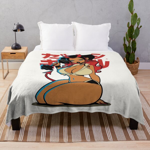 Item preview, Fitness Devil Girl Pinup cartoon demon girl designed and sold by blackdogshop.