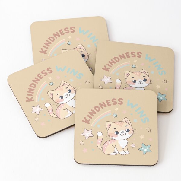 Item preview, Cute Pastel Kitten Kindness Wins Rainbow and Stars Vector Graphic designed and sold by Ahmed-khafagy.