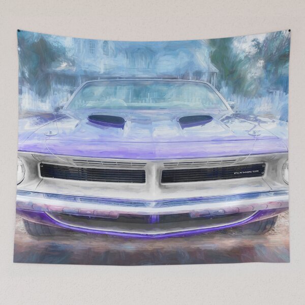 Item preview, 1970 Plum Crazy Purple Plymouth Hemi Barracuda 440-6 Convertible X162 designed and sold by RichFrancoCars.