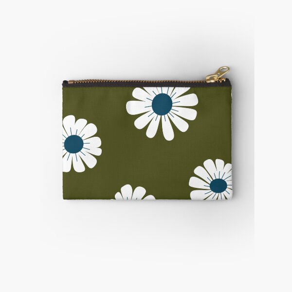 Item preview, Retro 70s Daisy Flower Pattern Olive Green designed and sold by jttrends.