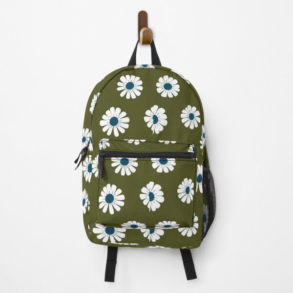 Item preview, Retro 70s Daisy Flower Pattern Olive Green designed and sold by jttrends.