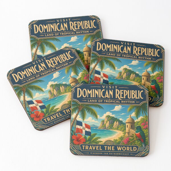 Item preview, Dominican Republic - Travel Poster Print designed and sold by amithc.