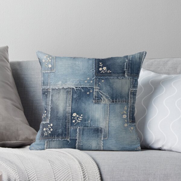 Item preview, Indigo Threads – Seamless Denim Pattern designed and sold by MoonwoodStudio.