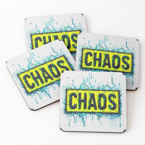 Item preview,  Cyberpunk Chaos Neon Hazard Sign Street Art designed and sold by dcohea.